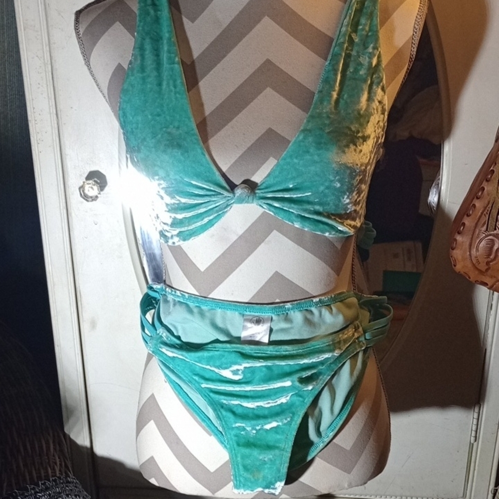 Velvet Teal Bikini Set